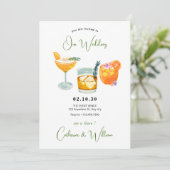 Invitation Boissons de jus d'orange de fruits frais mariage (Debout devant)
