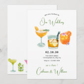 Invitation Boissons de jus d'orange de fruits frais mariage (Devant / Derrière)