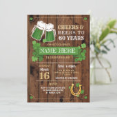 Invitation Boissons de la Saint-Patrick Fête d'anniversaire B (Debout devant)