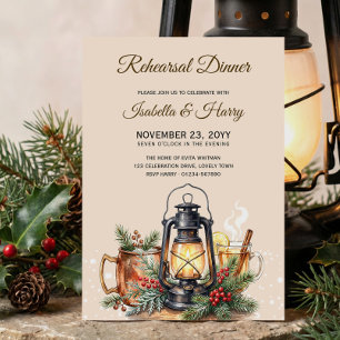 Invitation Boissons de Lanterne d'Hiver Dîner de Répétition