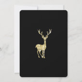 Invitation Boissons de Noël au renne à paillettes dorées (Dos)