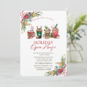 Invitation Boissons de Noël, Branches Vacances (Debout devant)