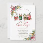 Invitation Boissons de Noël, Branches Vacances (Devant)