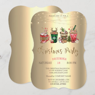 Invitation Boissons de Noël Fête d'entreprise de Noël