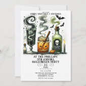 Invitation Boissons effrayantes et mignonnes pour une fête d' (Devant)