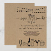 Invitation Boissons et apéritifs Bière et amuse-gueules (Devant / Derrière)