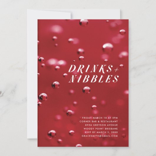 Invitation Boissons et biscuits (Devant)