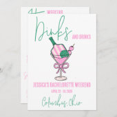 Invitation Boissons et boissons, Pickleball Bachelorette Part (Devant / Derrière)