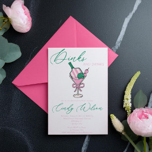 Invitation Boissons et boissons, Pickleball Bachelorette Part
