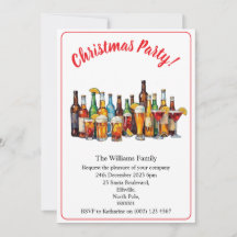 Boissons et cocktails de fête de Noël Minimal Xmas