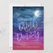 Invitation Boissons et fête de mariage dansante sous les étoi (Devant)