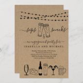 Invitation Boissons et friandises Bière et Apéritifs (Devant / Derrière)