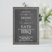 Invitation Boissons froides Bonne Mange Chalboard Fête du Tra (Debout devant)