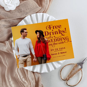 Invitation Boissons Gratuites Drôle Mariage Formel Sauvegarde