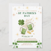 Invitation Boissons irlandaises & Fêtez la Saint-Patrick (Devant)
