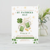 Invitation Boissons irlandaises & Fêtez la Saint-Patrick (Debout devant)