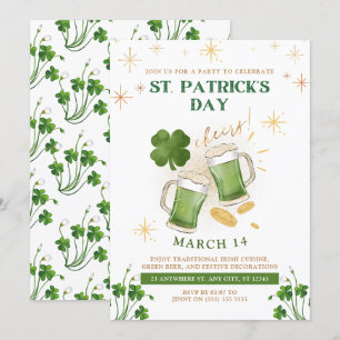 Invitation Boissons irlandaises & Fêtez la Saint-Patrick