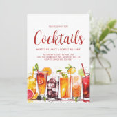 Invitation Boissons modernes pour une soirée cocktail (Debout devant)
