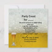 Invitation Boissons pour fête d'anniversaire de tous âges pou (Dos)