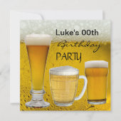 Invitation Boissons pour fête d'anniversaire de tous âges pou (Devant)