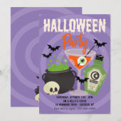 Invitation Boissons pour une fête d'Halloween (Devant / Derrière)