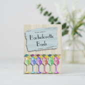 Invitation Boissons tropicales à la mode de parapluie (Debout devant)