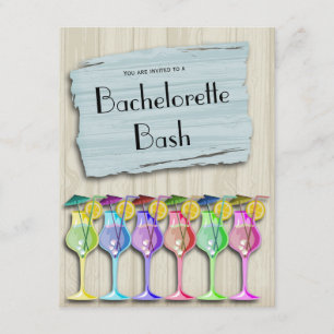 Invitation Boissons tropicales à la mode de parapluie