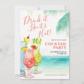 Invitation Boissons tropicales Cocktail d'été (Devant)