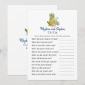 Invitation Boissons tropicales Couple's Shower Trivia jeux (Devant / Derrière)