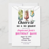 Invitation Boissons tropicales Double Adulte Anniversaire (Devant)