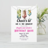 Invitation Boissons tropicales Double Adulte Anniversaire (Debout devant)