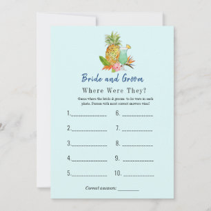 Invitation Boissons tropicales Jeux de douche nuptiale