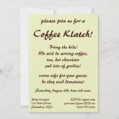 Invitation Boissons vintage Pot à café avec tasses (Dos)