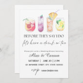 Invitation Boissons wedding showers (Devant / Derrière)