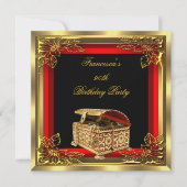 Invitation Boîte à bijoux en or rouge Élégantes femmes fête d (Devant)