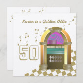 Invitation Boîte à juke Golden Oldies (Devant / Derrière)
