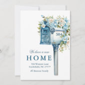 Invitation Boîte aux lettres florale Nouvelle maison Nous avo (Devant)