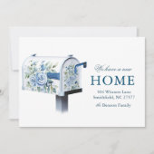 Invitation Boîte aux lettres florale Nouvelle maison Nous avo (Devant)