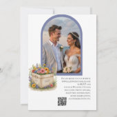 Invitation Boîte cadeau Fleur sauvage de printemps QR Code Ma (Dos)