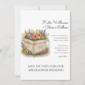 Invitation Boîte cadeau Fleur sauvage de printemps QR Code Ph (Devant)