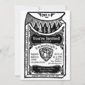 Invitation boîte Crayons vintages (Devant)