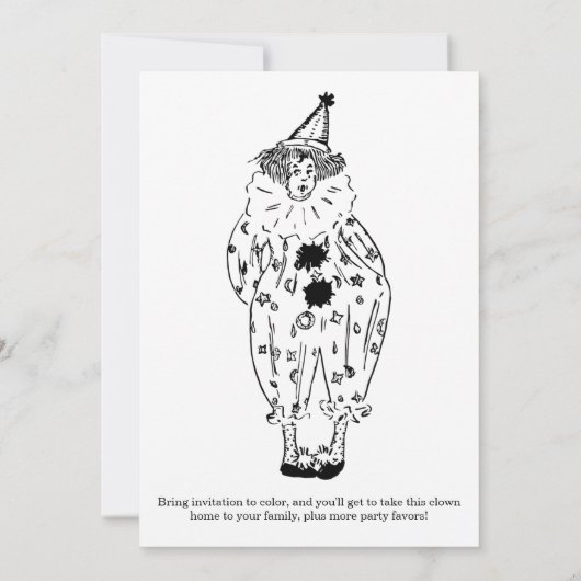 Invitation boîte Crayons vintages (Dos)