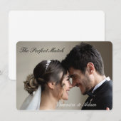 Invitation Boîte d'allumettes de mariage – Perfect Match Édit (Devant / Derrière)