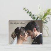 Invitation Boîte d'allumettes de mariage – Perfect Match Édit (Debout devant)