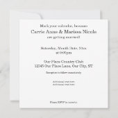 Invitation Boîte de calendrier Enregistrer la date (Dos)