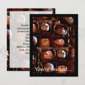 Invitation Boîte de chocolat, Chocolat-bonbon tentant (Devant / Derrière)