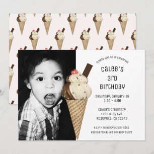 Invitation Boîte de fête d'anniversaire personnalisée avec cô