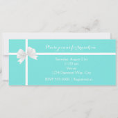Invitation Boîte de Fête des mariées Turquoise moderne avec B (Dos)