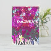 Invitation Boîte de nuit disco Soirée glamour d'anniversaire/ (Debout devant)