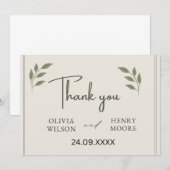 Invitation Boîte de Remerciement Minimaliste (Devant / Derrière)